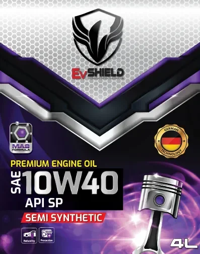 EVShield 10W-40 Semi Synthetic Engine Oil label